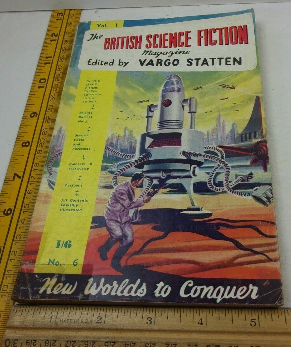 Vargo Statten British Science Fiction pulp magazine V1 #6 1940s-50s EC Tubb