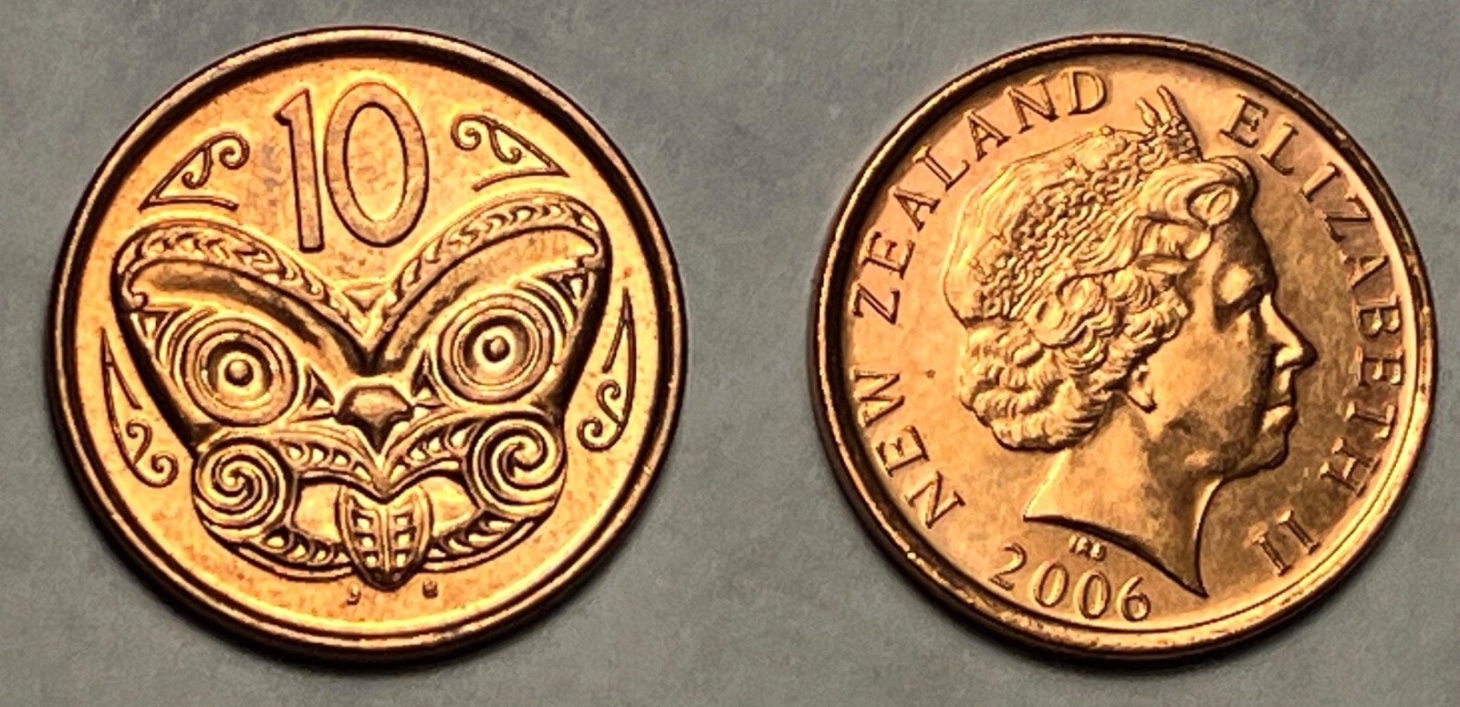 Coin New Zealand 10 c 2006 y. (Last one)