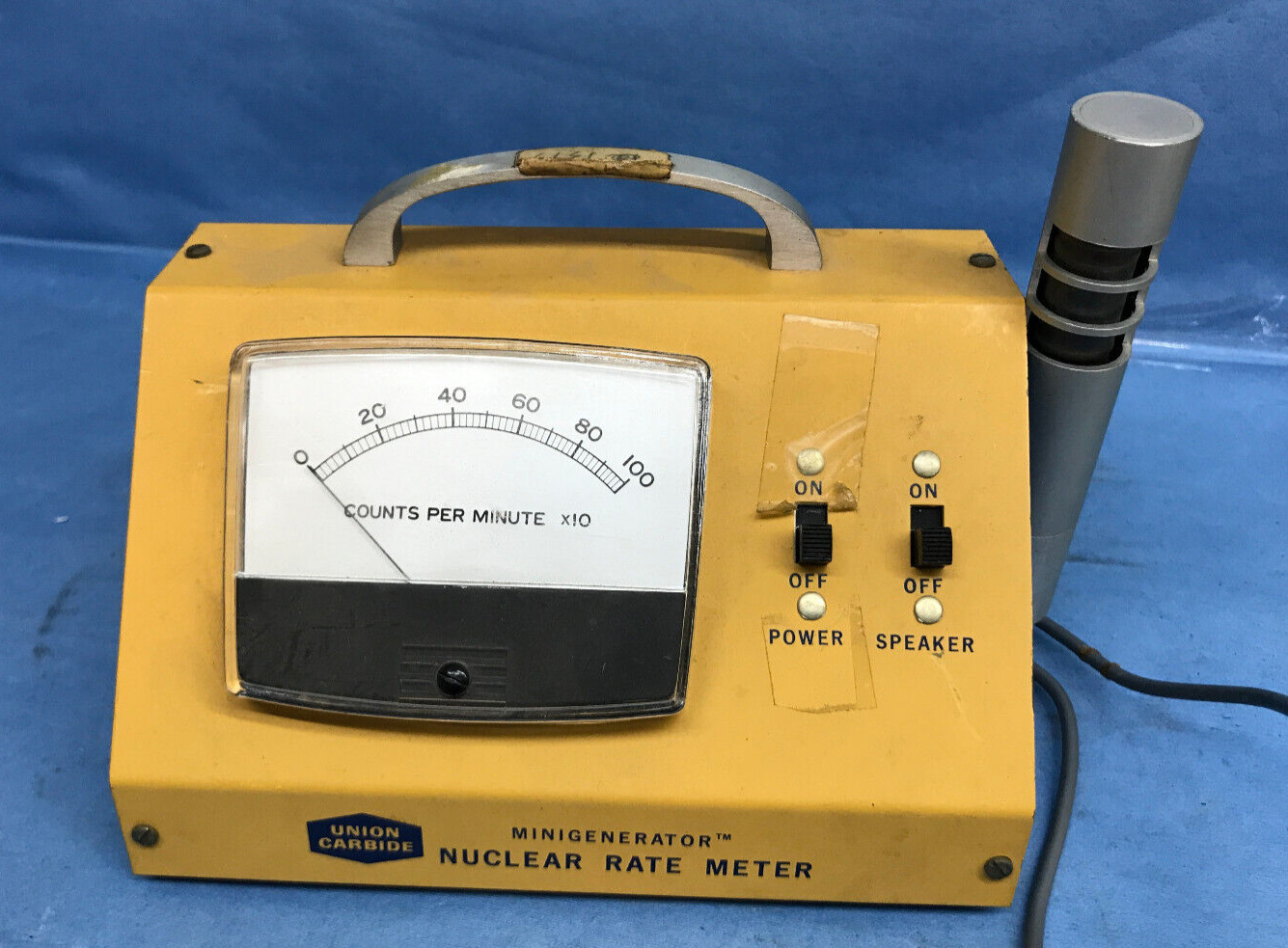 Vintage Union Carbide Minigenerator Nuclear Rate Meter
