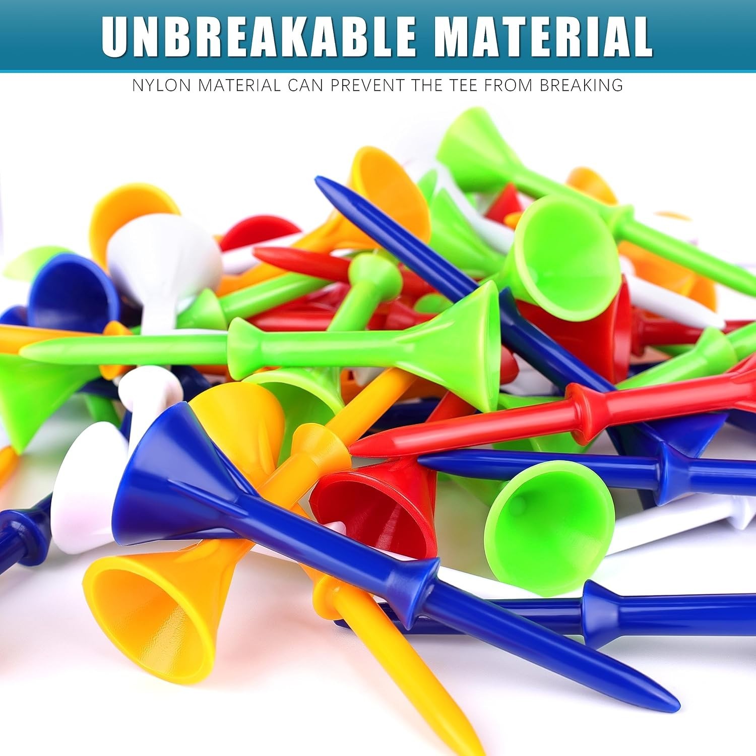 3-1/4" Plastic Golf Tees - Unmatched Durability & Stability (25/50 Pack)