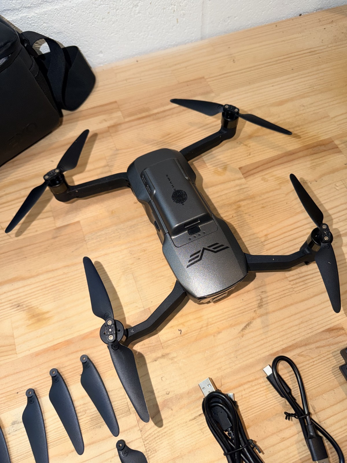 EXO Blackhawk 3 Pro Ready-to-Fly Camera Drone w/ Controller Case Accessories