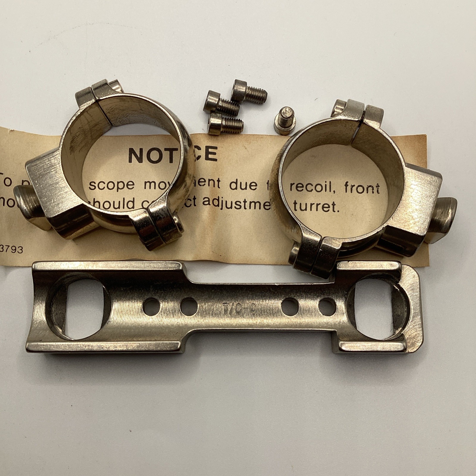 Leupold STD T/C-C Silver One-Base Two 1" Rings 43510 HandGun Mount