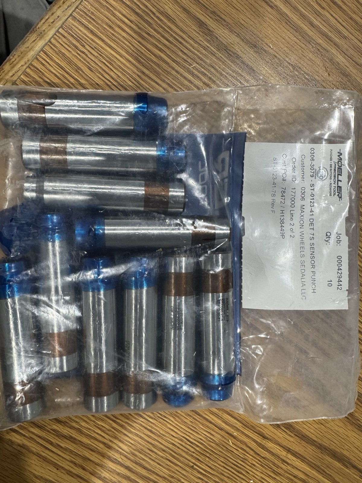 10 Moeller Precision Tool DET-7S Sensor Punches New In Box