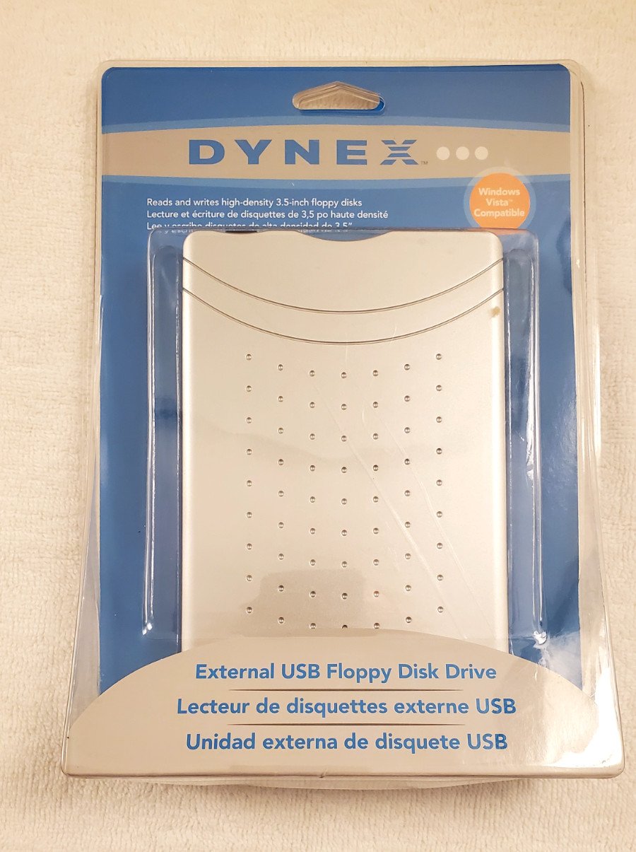 Dynex External USB Floppy Disk Drive DX-EF101 - New Sealed Package.
