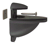 CRL DL661BL Black Heavy-Duty Adjustable Shelf Bracket