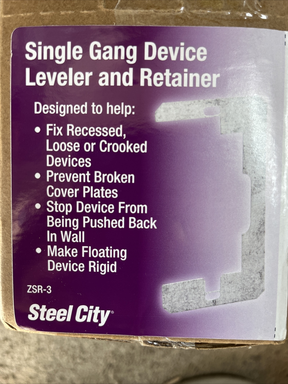 STEEL CITY single gang device leveler and retainer