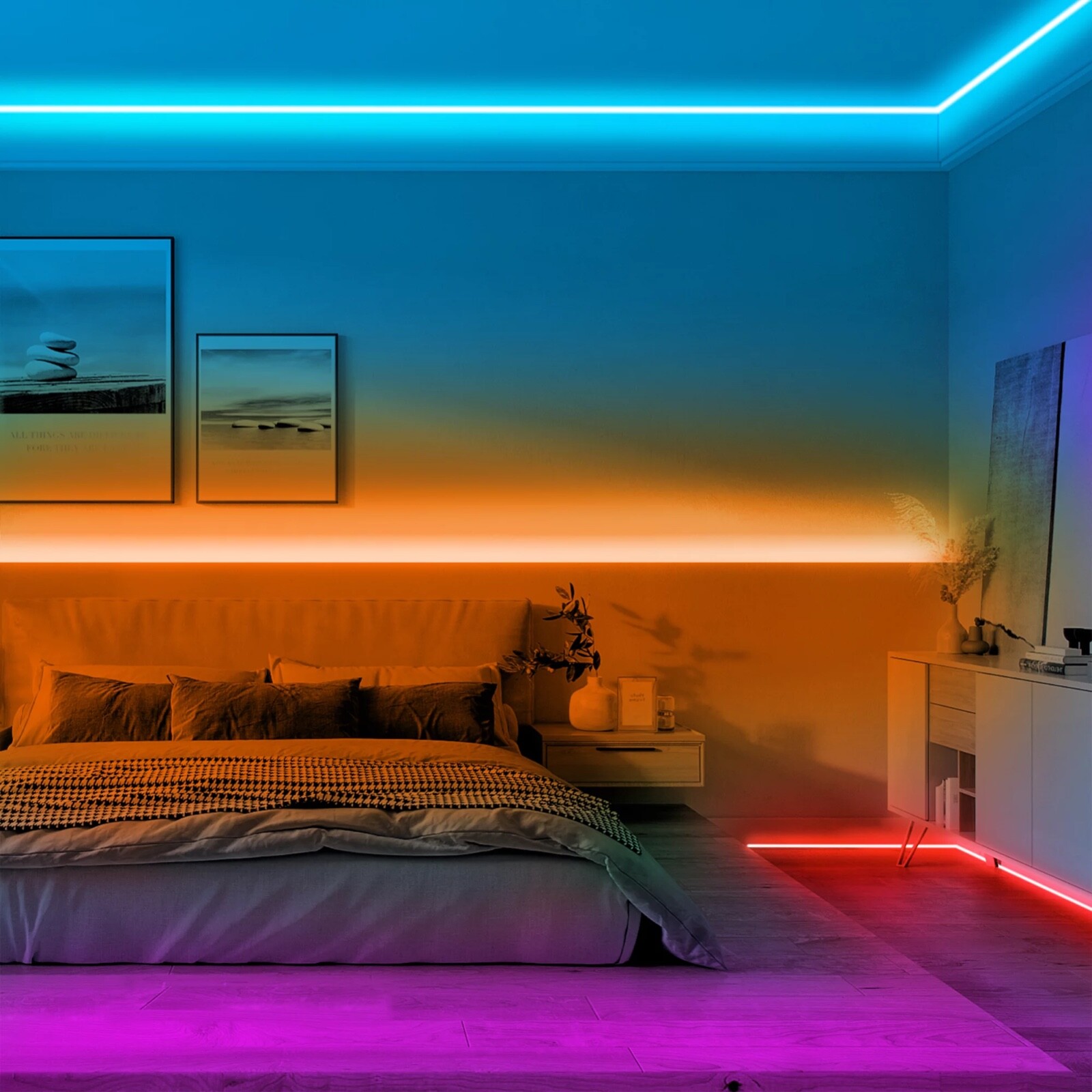 50 ft bluetooth led light strip with light changing remote