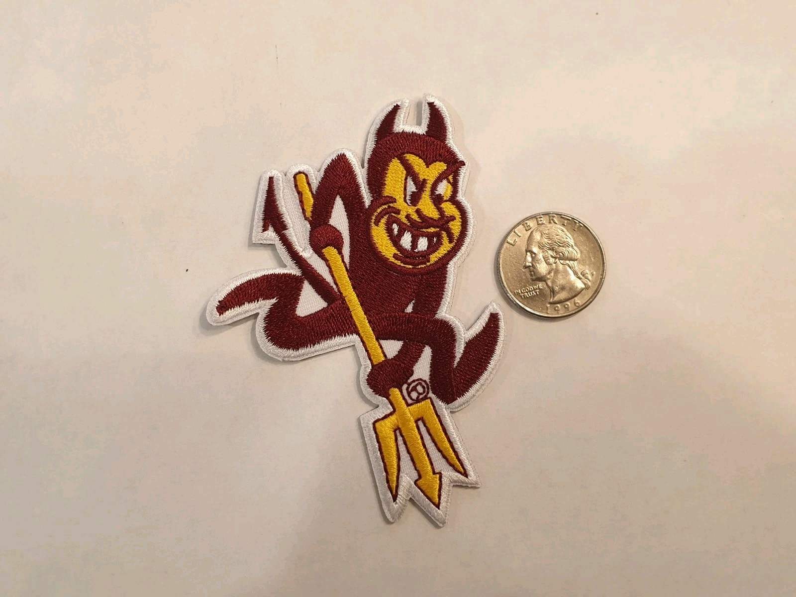 ASU Arizona State University Sun Devils  embroidered iron on patch 3.5"X 2.5”