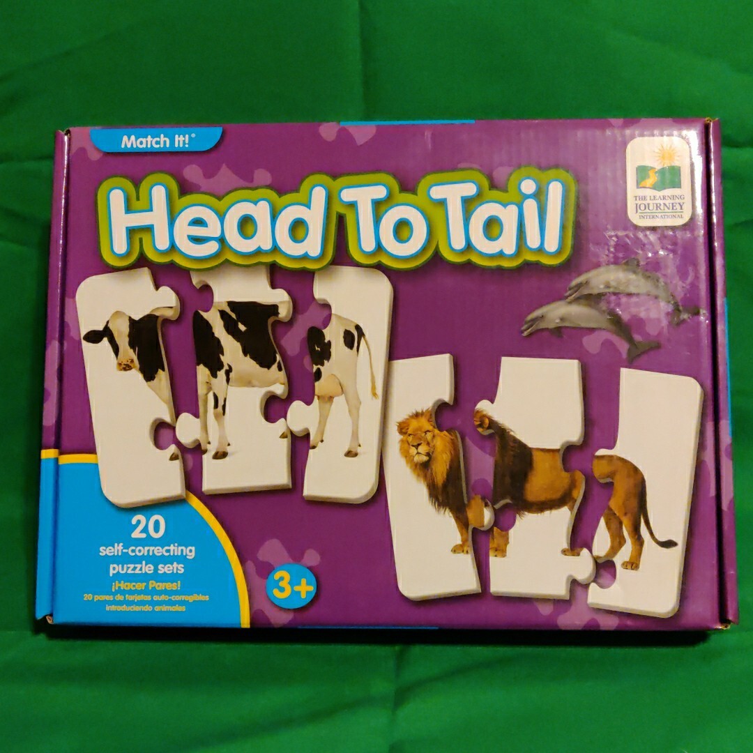 Learning Journey: Match It! Head to Tail 20 Self-Correcting Animal Theme Puzzles