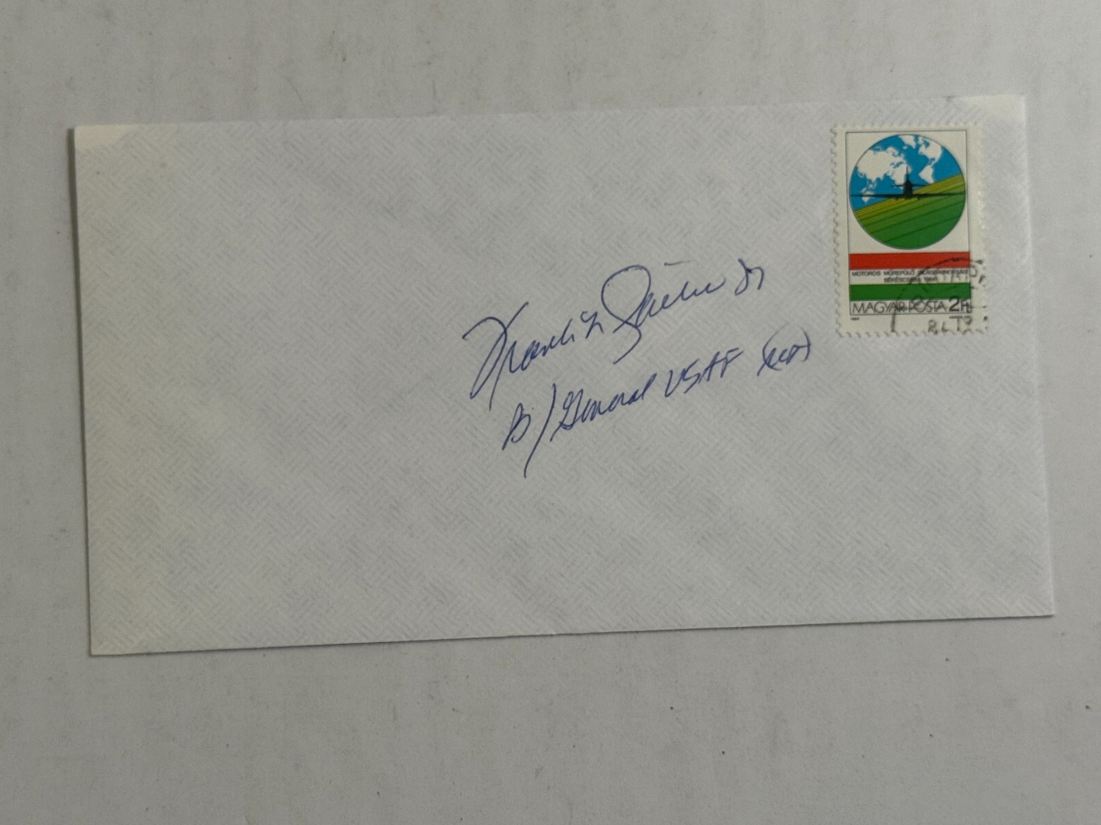 Frank Gailer WWII War USAAF Fighter Pilot Ace Signed Autograph Envelope