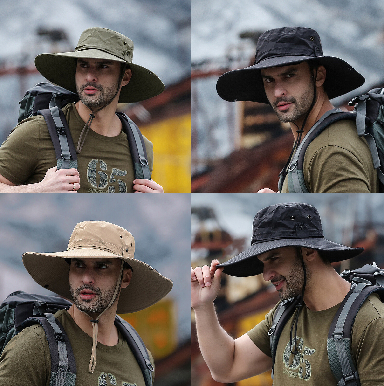 Boonie Brim Bucket Hat Fishing Hiking Hunting Military Summer Outdoor Safari Cap