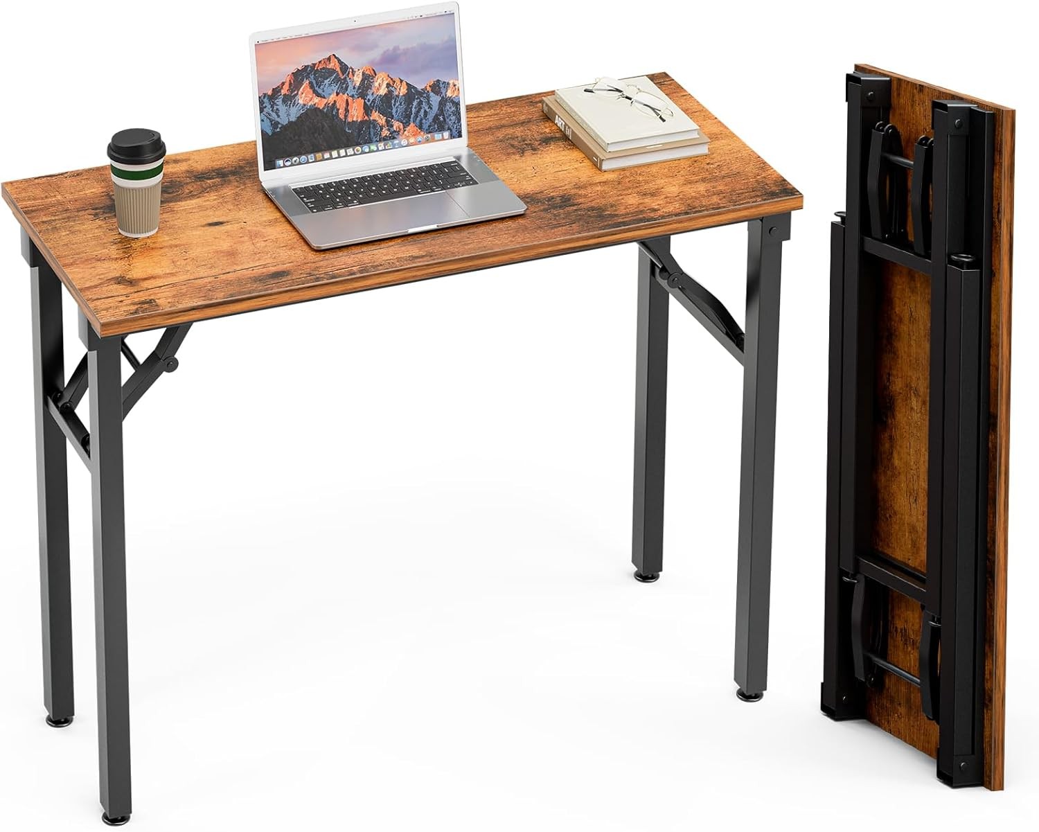 Computer Desk Folding Table - 35.8" Foldable Office Desk, No Assembly, Perfect