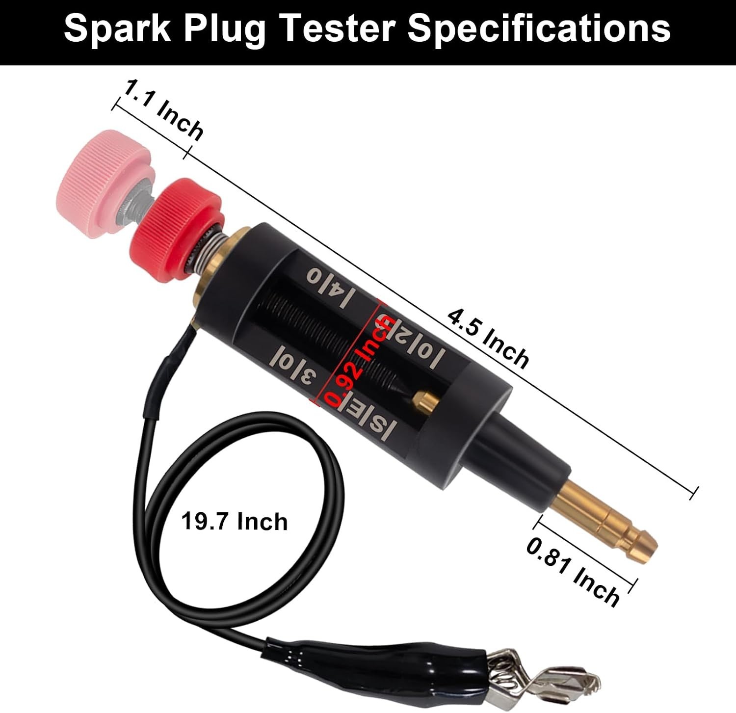 High Visibility Spark Plug Tester with Adjustable Pitch for Accurate Engine D...