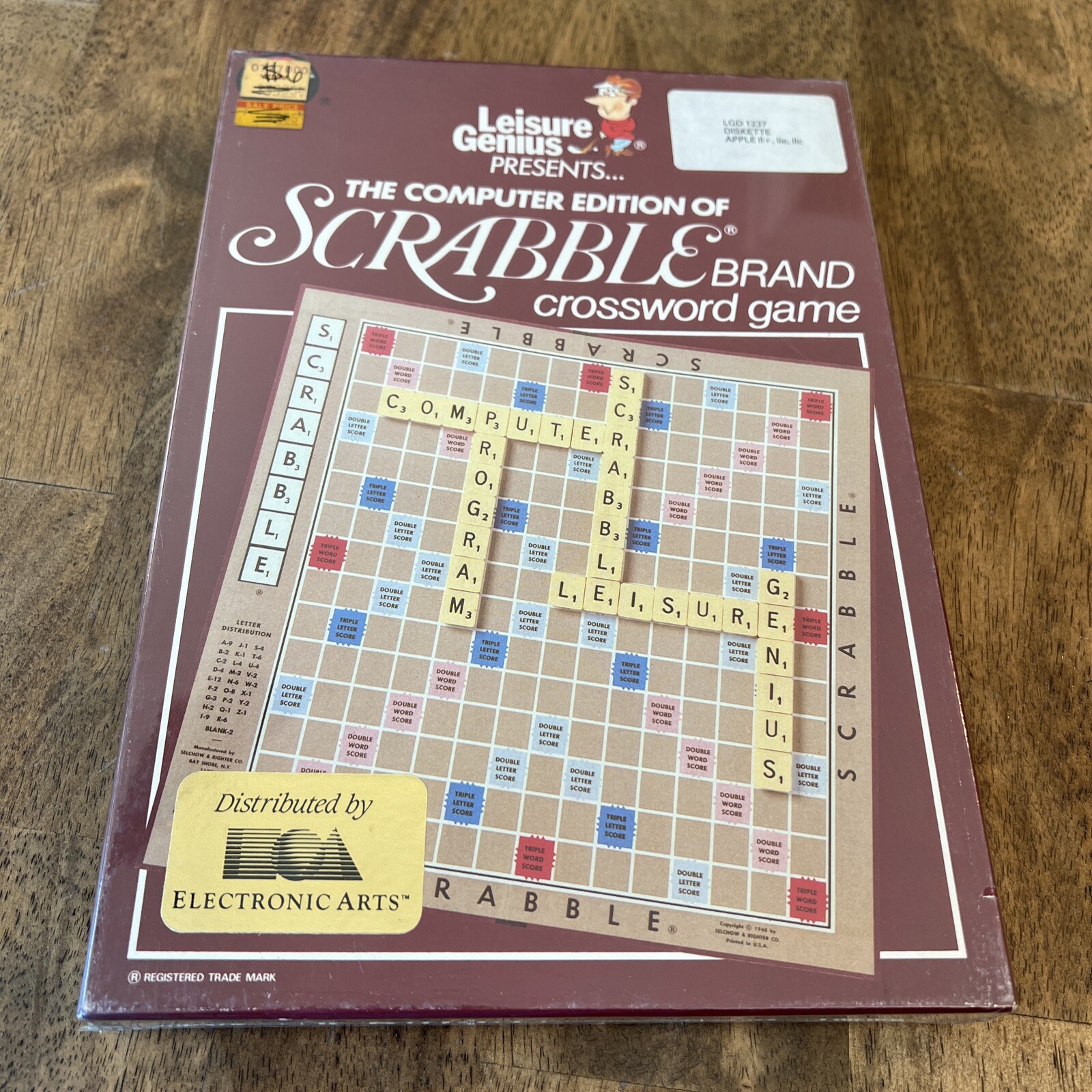 Scrabble Crossword Apple II+ IIe IIc - 1986 LGD 1233 - RARE NEW SEALED