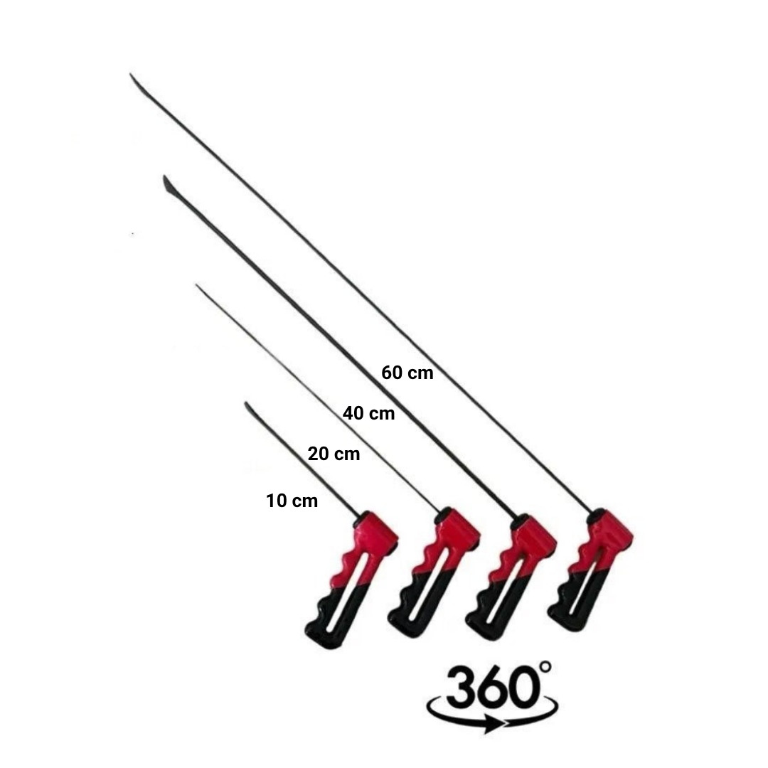 Paintless Dent Repair Tools 4 Piece Adjustable Handle Whaletail Sticks