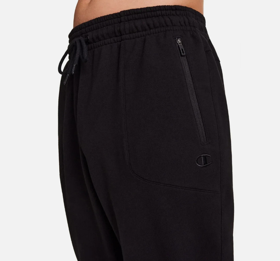 Champion Men's Side Zipper Pockets Drawstring Jogger, Black, Size XL USED
