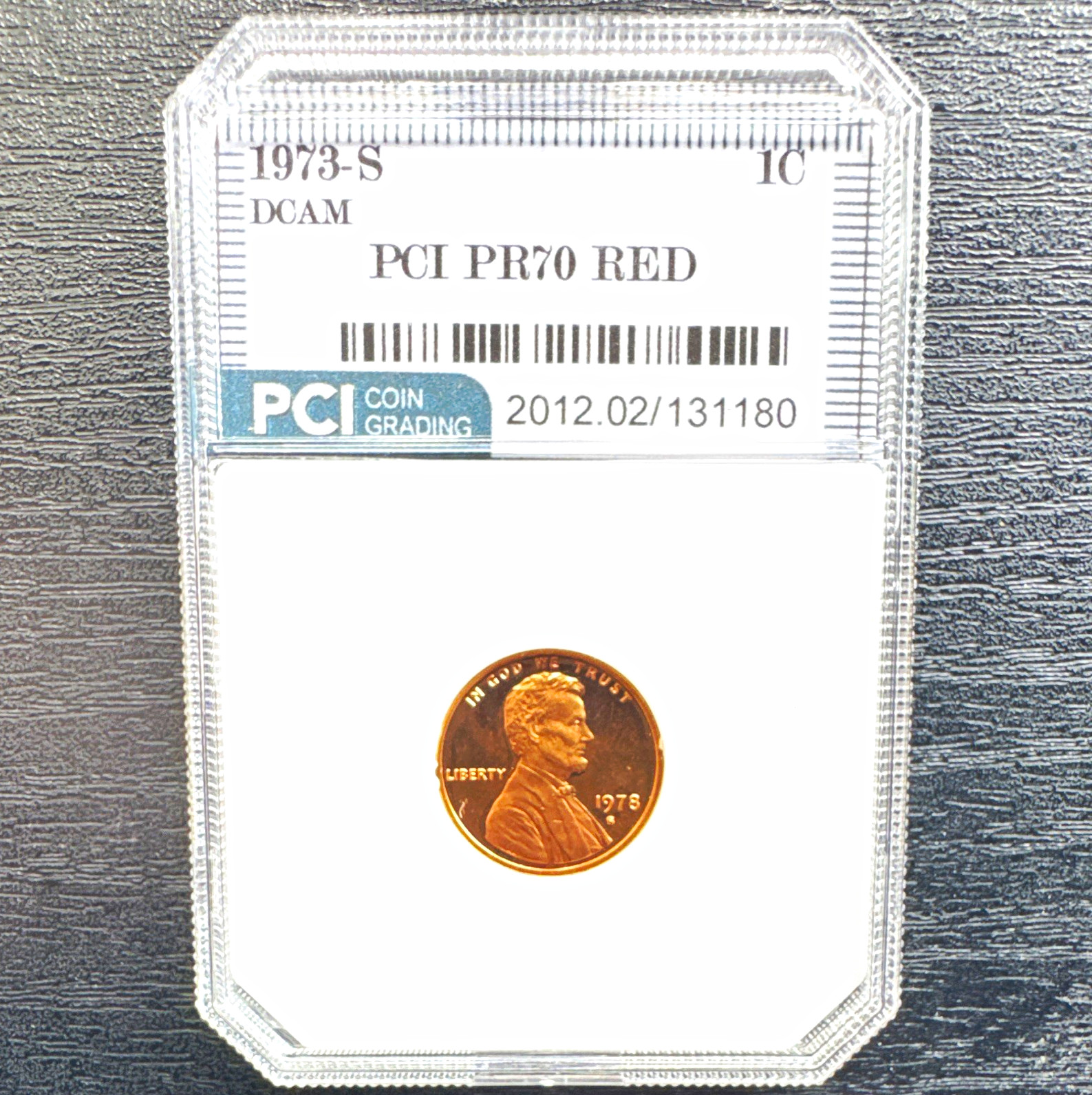 1973-S Lincoln Memorial Small Cent Proof Bronze RD Deep Cameo KM#201a