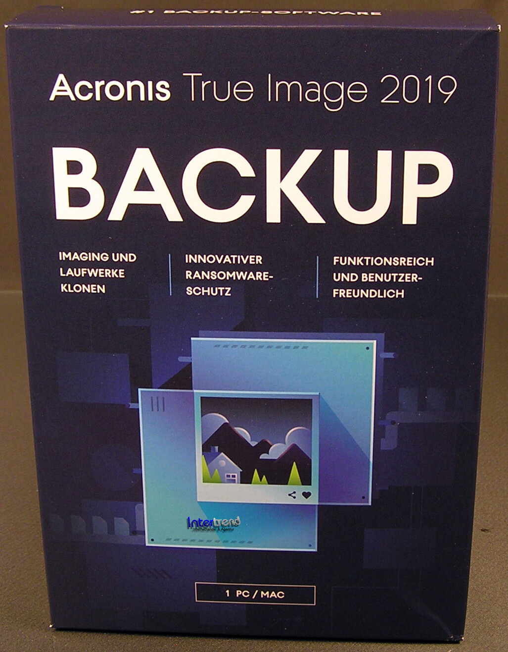 Acronis True Image 2019 Full Version 1 PC/Mac + Universal Restore DE/EN New
