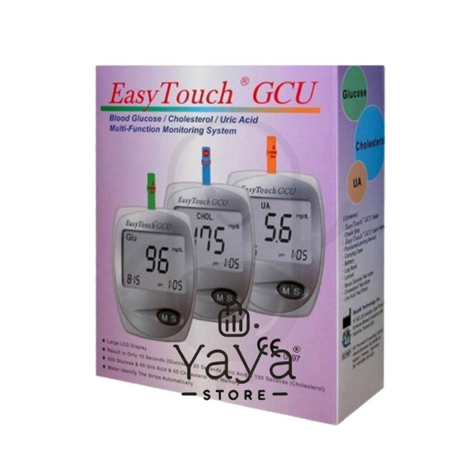 Easy Touch Blood GCU Blood Glucose Cholesterol Uric Acid Test 3 in 1