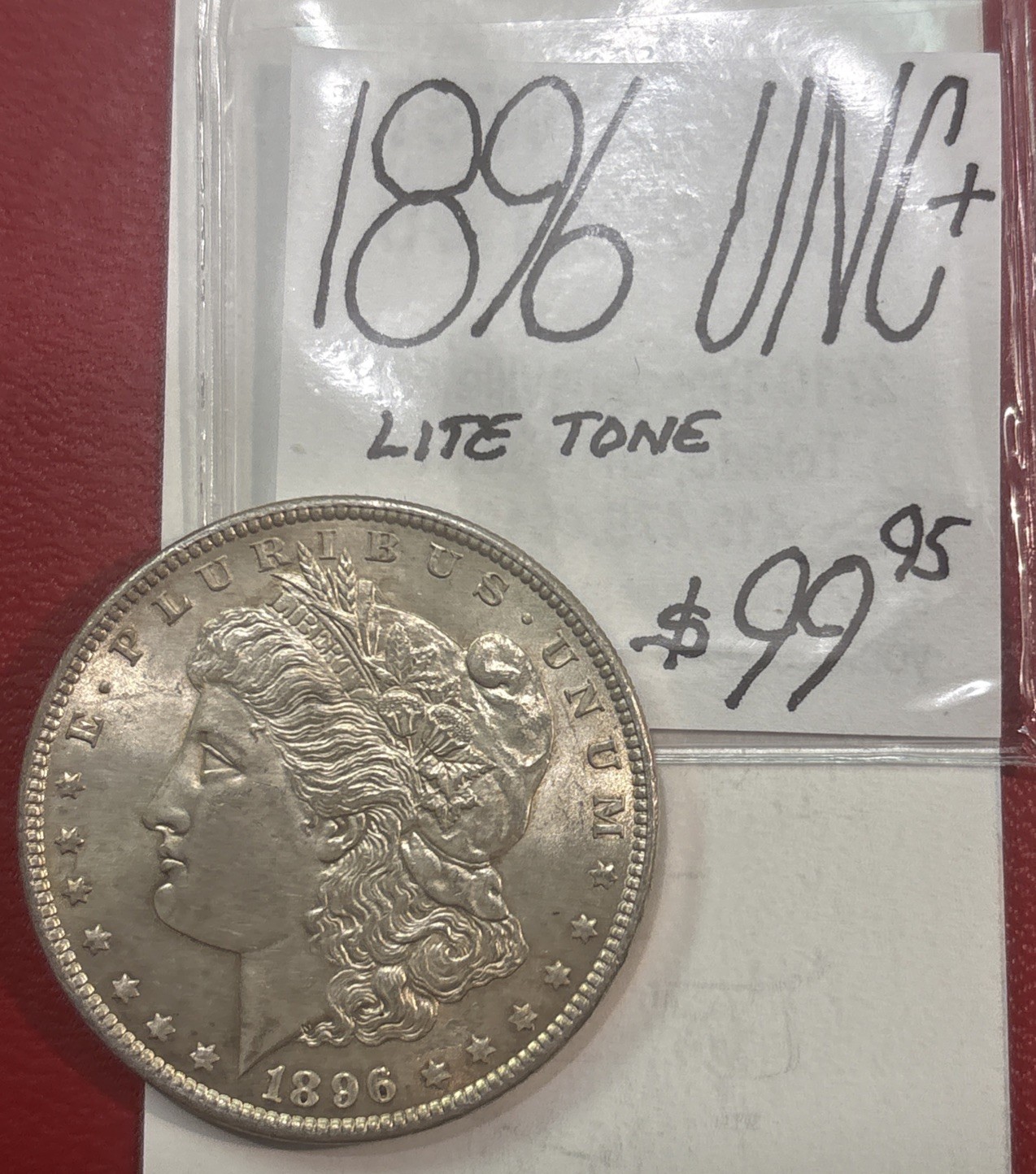 1896 Morgan Silver Dollar (UNC+) Uncirculated+ Cond! “Lite Tone” ENN Coins