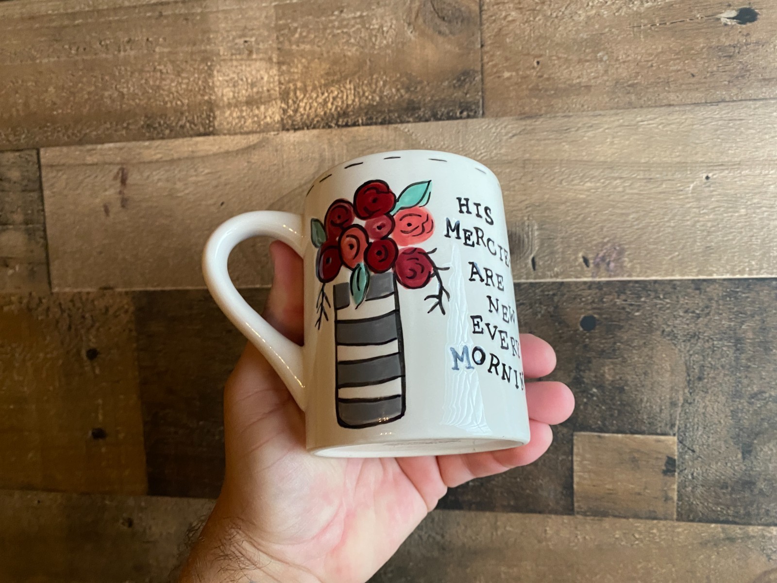 Great Is Thy Faithfulness Coffee Mug His Mercies Are New Every Morning Flowers