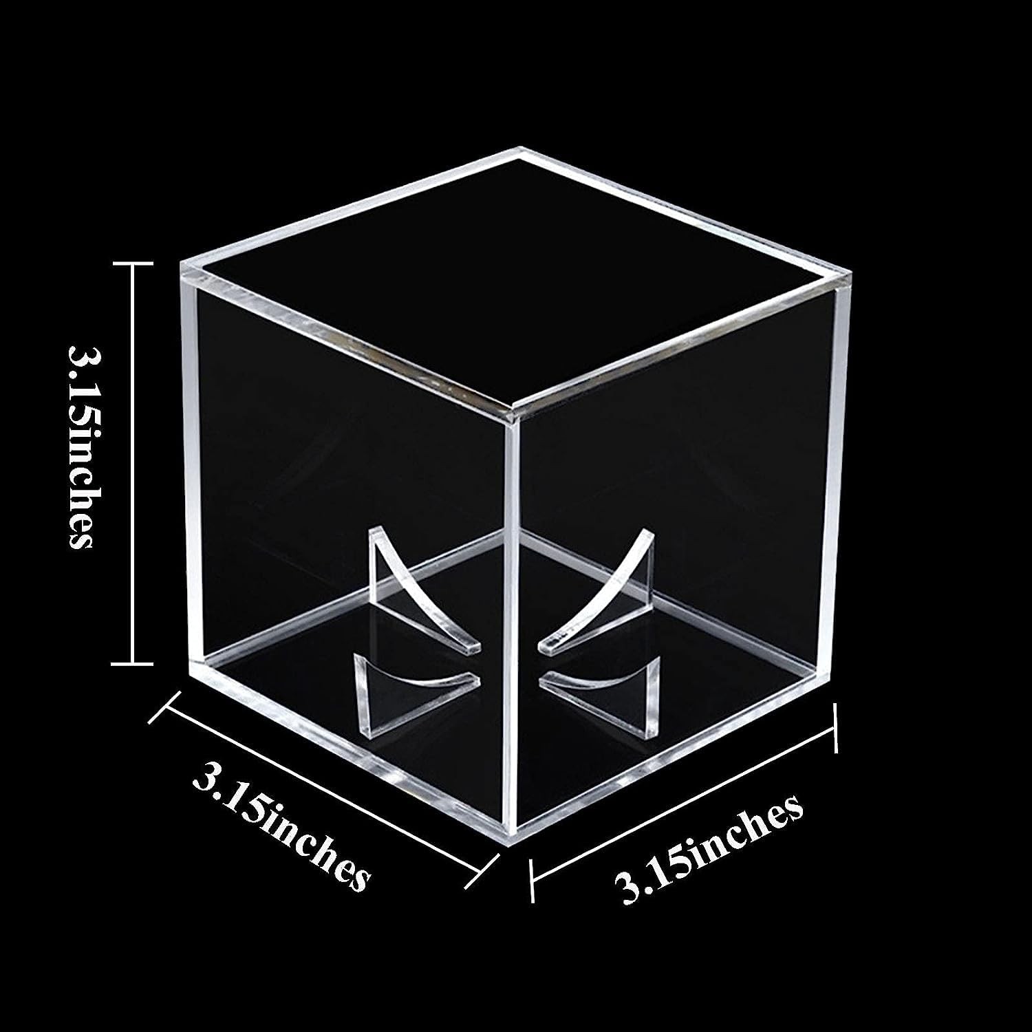 Baseball Display Case UV Protected Acrylic Clear Baseball Holder Square Cube ...