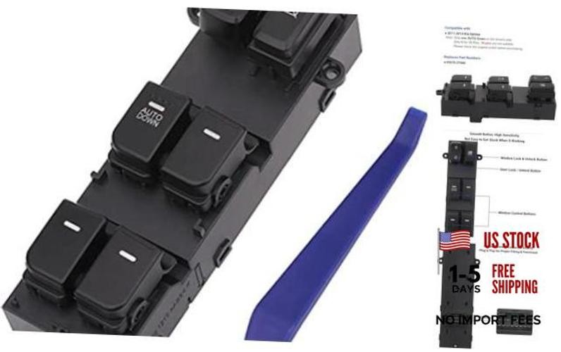 Power Window Switch Front Left Driver Side 16 Pins Compatible with 2011-2013
