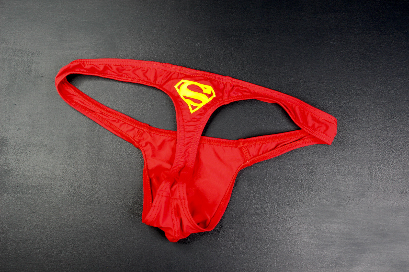 H.E.Arts HERO logo custom Print Mens red nylon thong underwear size M L XL