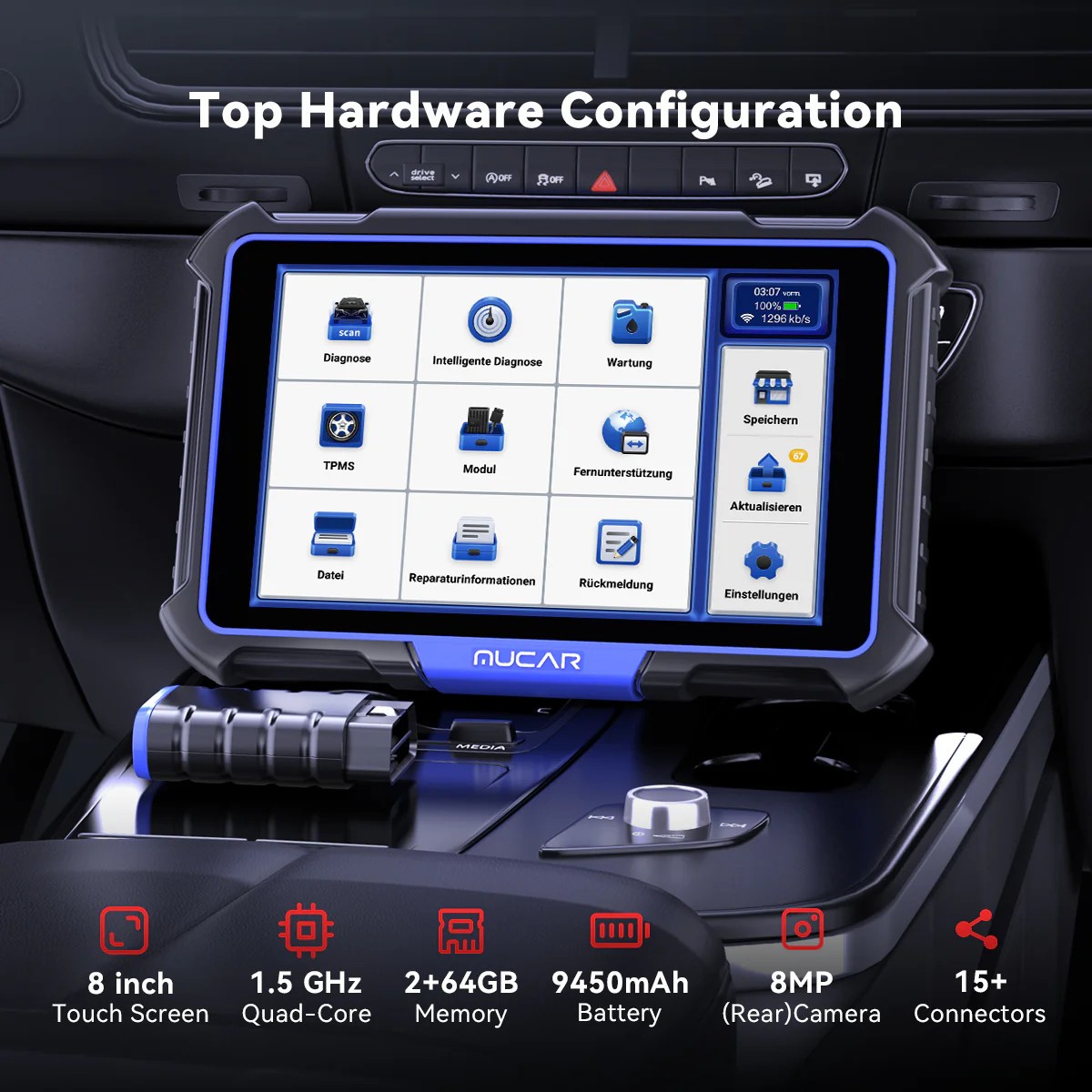 2025 MUCAR VO8 Pro Bidirectional Full System OBD2 Diagnostic Scanner E.CU Coding