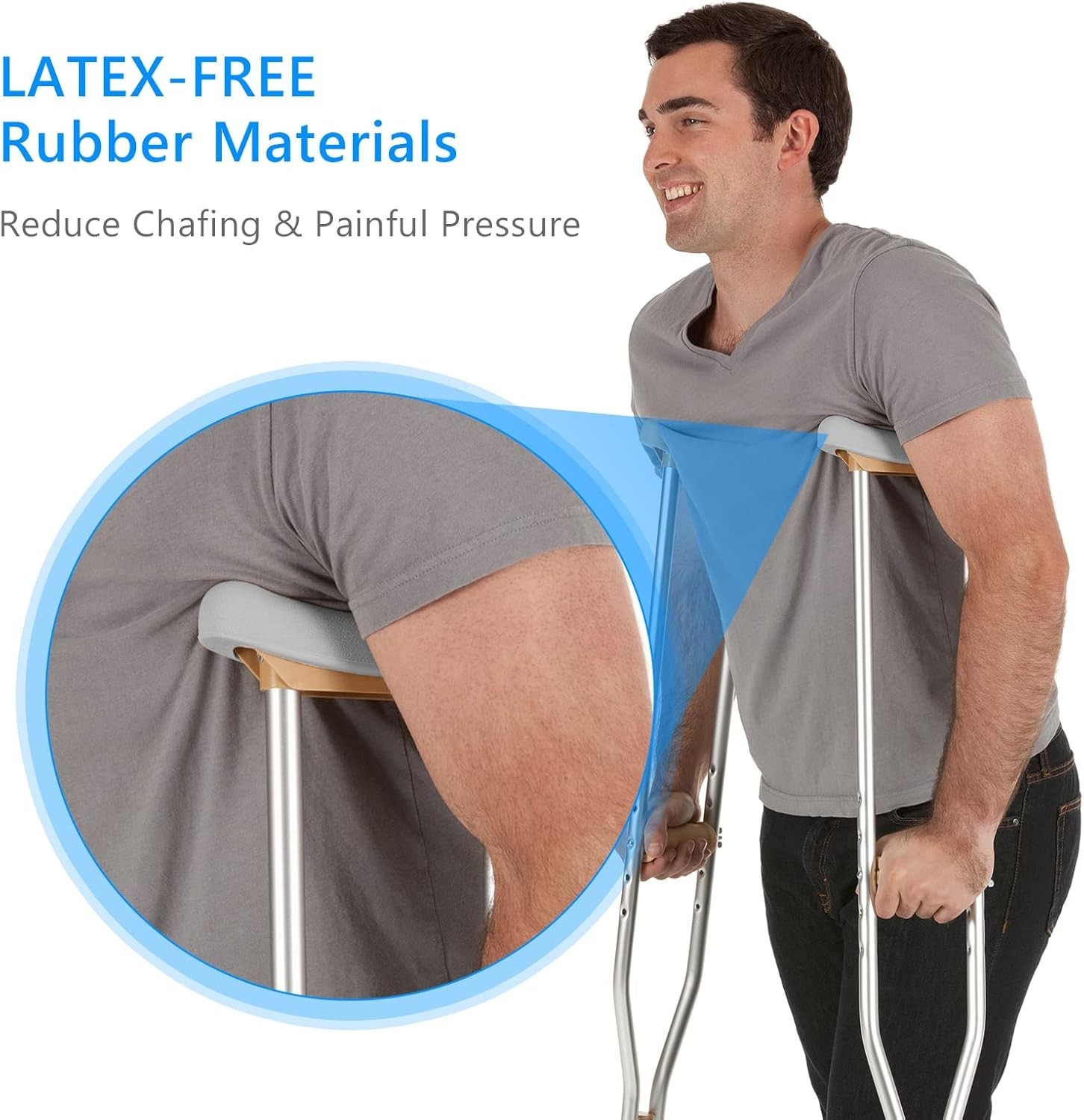 Soft & Durable Crutch Padding - Easy to Clean, Perfect for Rehab Needs