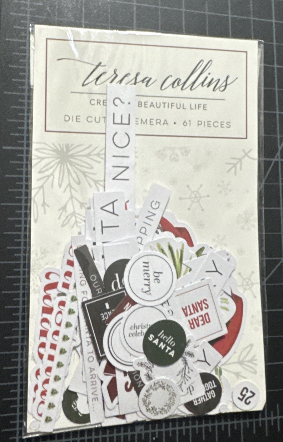 Teresa Collins Christmas Themed Die Cut Packs