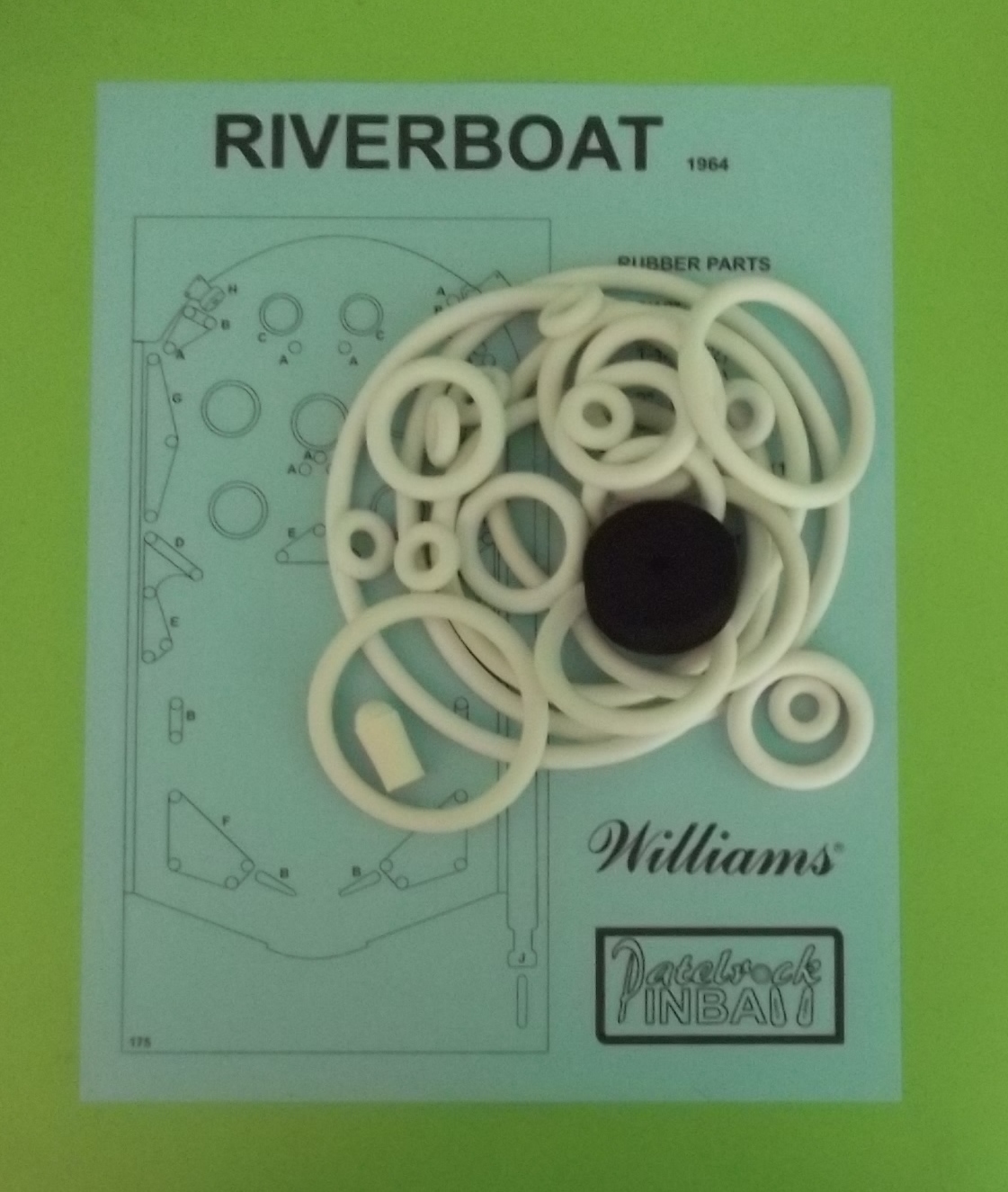 1964 Williams River Boat / Riverboat Pinball Machine Rubber Ring Kit