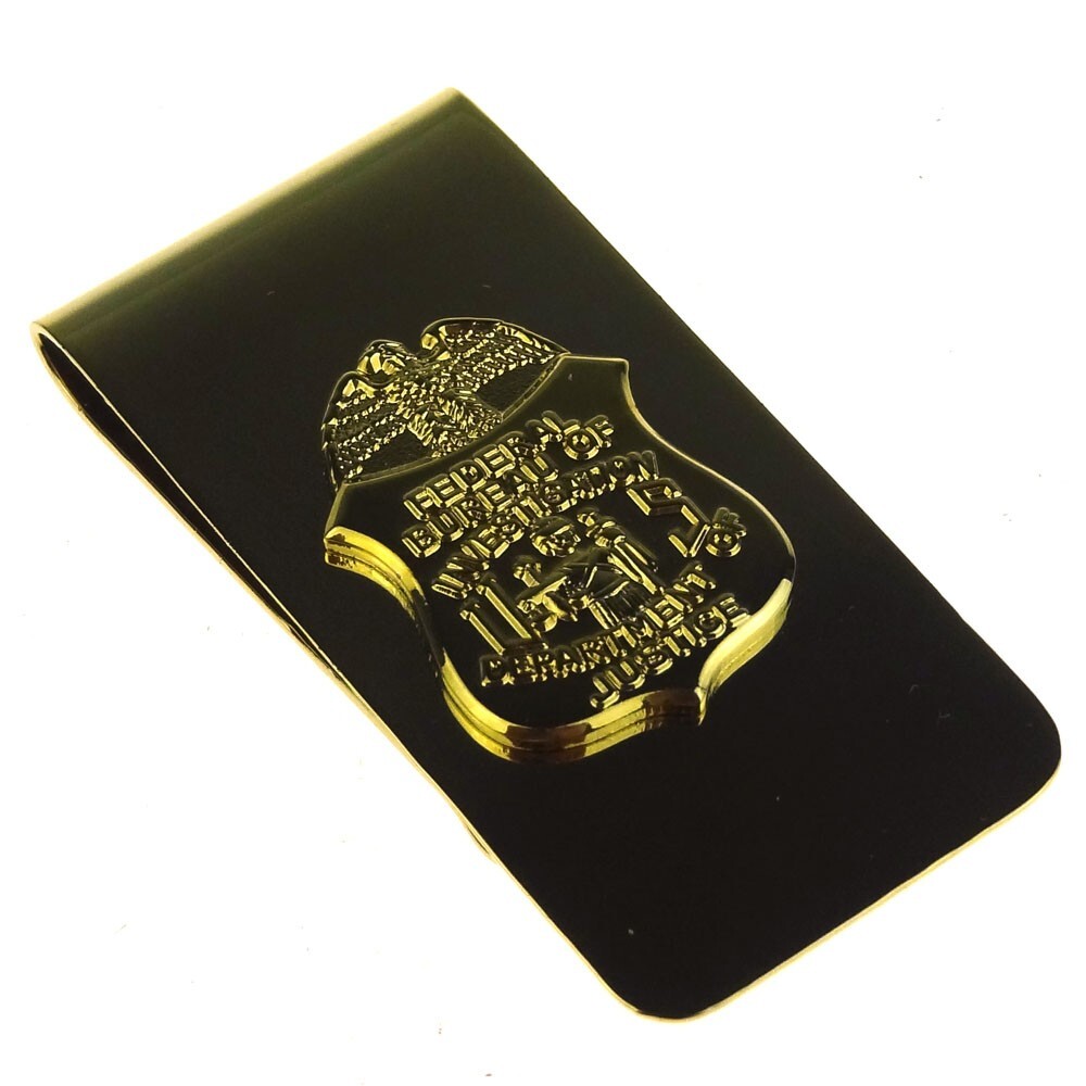 Novelty Collectable US FBI Department of Justice Badge Money Clip