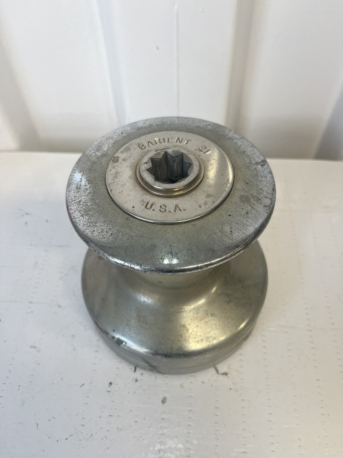 Chromed Brass Barient 21 Two Speed Sailboat Winch