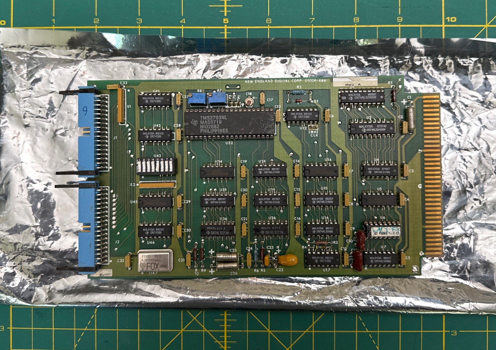 New England Digital Synclavier D100A Computer Bin Card