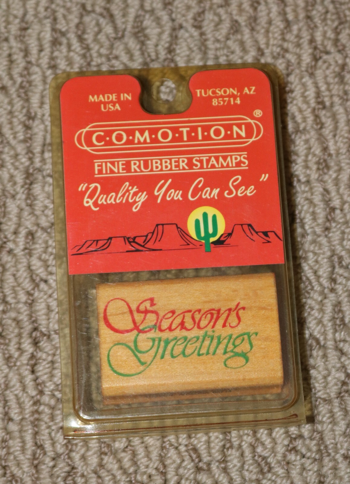 Season’s Greetings  Rubber Stamp Christmas     Comotion