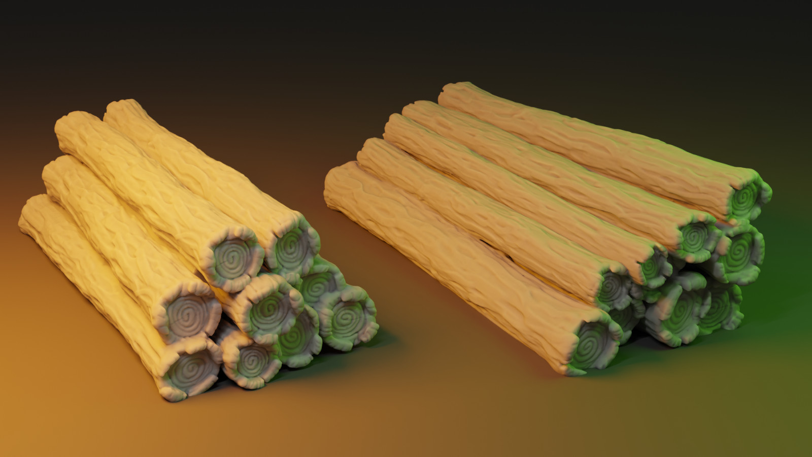 Modern Miniatures Sawmill Log Piles Scatter Terrain Scenery Spectre Zona Alfa 3D