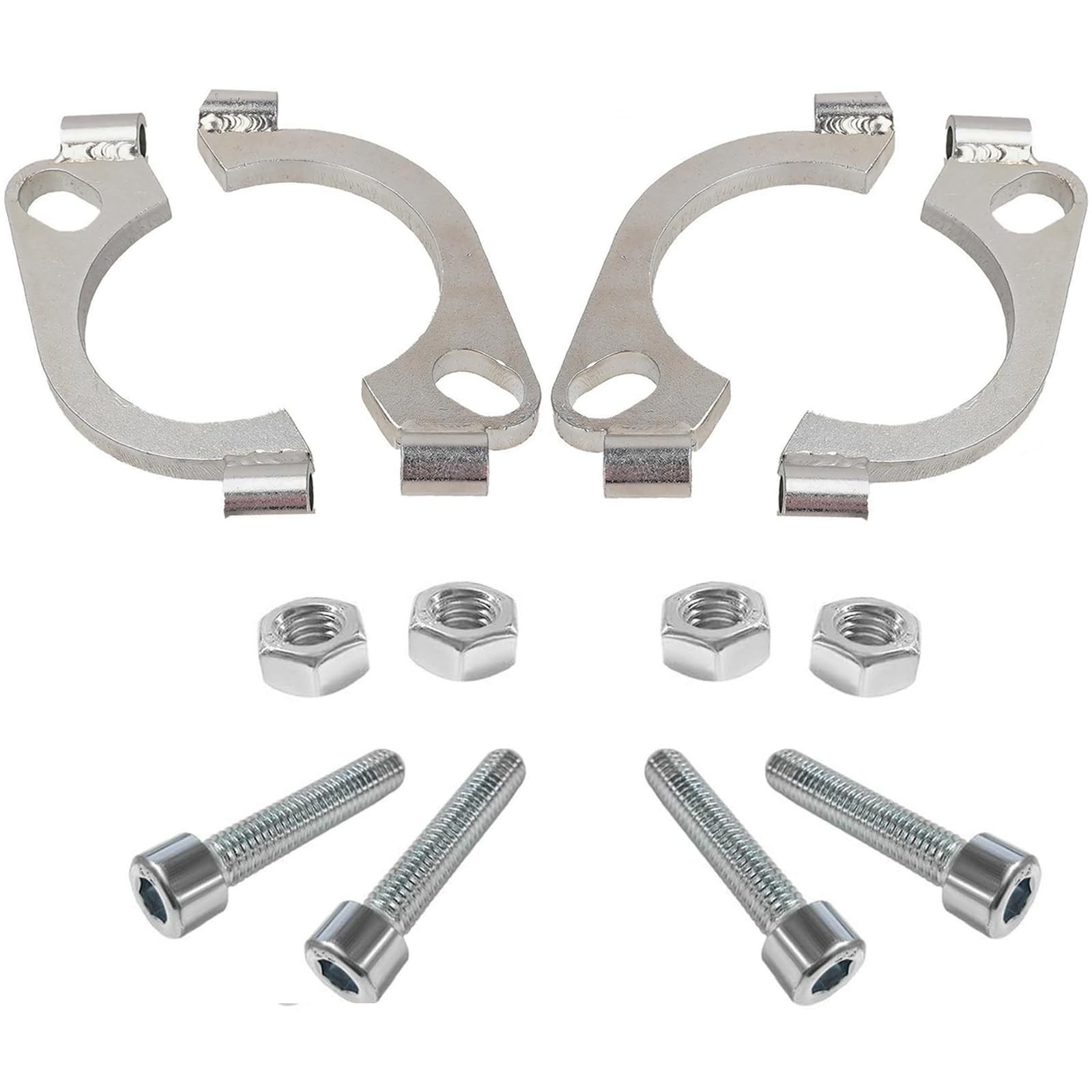 2 Packs 2.25 inch Split Flange Repair Kit, 2 Bolt 2.25"/57mm Exhaust Flange F...