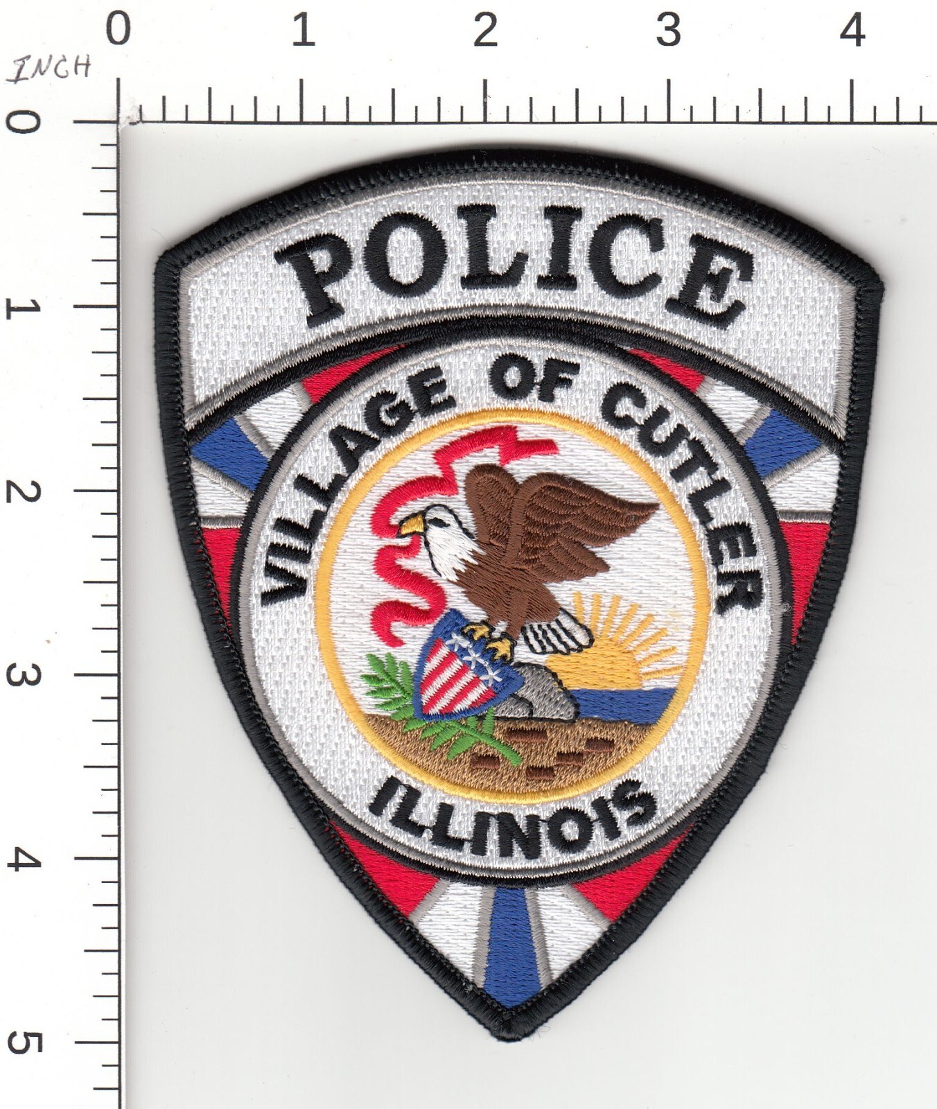 CUTLER ILLINOIS POLICE PERRY COUNTY COLLECTIBLE EMBROIDERED PATCH