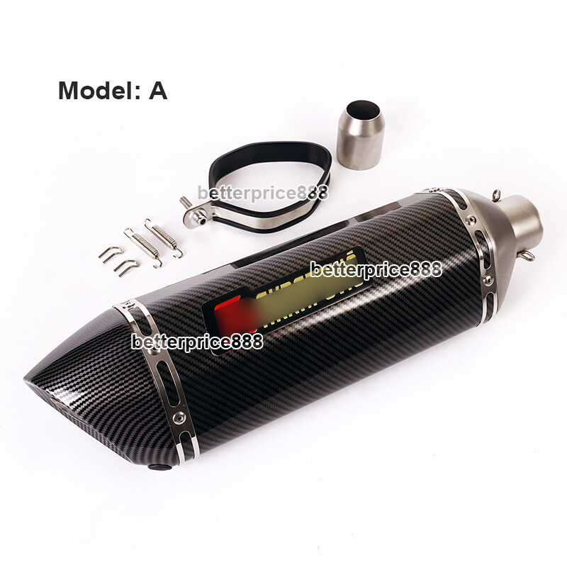 Universal Motorcycle Exhaust Muffler Pipe Silencer With DB Killer Tips Escape
