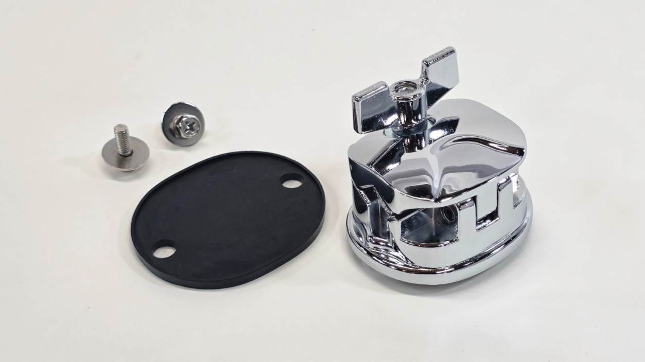 Tom / Floor Tom Drum Mounting Bracket with Gasket & Mounting Screws - Chrome