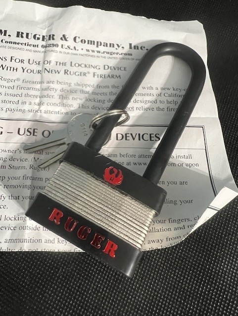 Sturm, Ruger & Co 5035  3 1/2" Shank Firearm Safety Padlock Locking Device