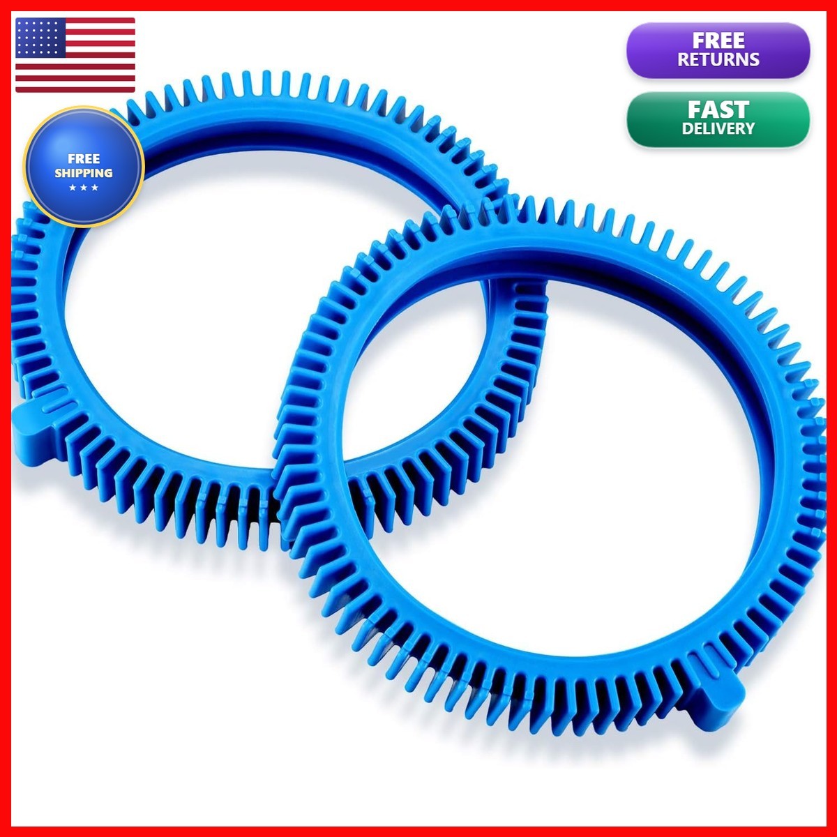 2 Pack Blue Front Tire Kit Super Hump Replacement for Hayward Poolvergnuegen