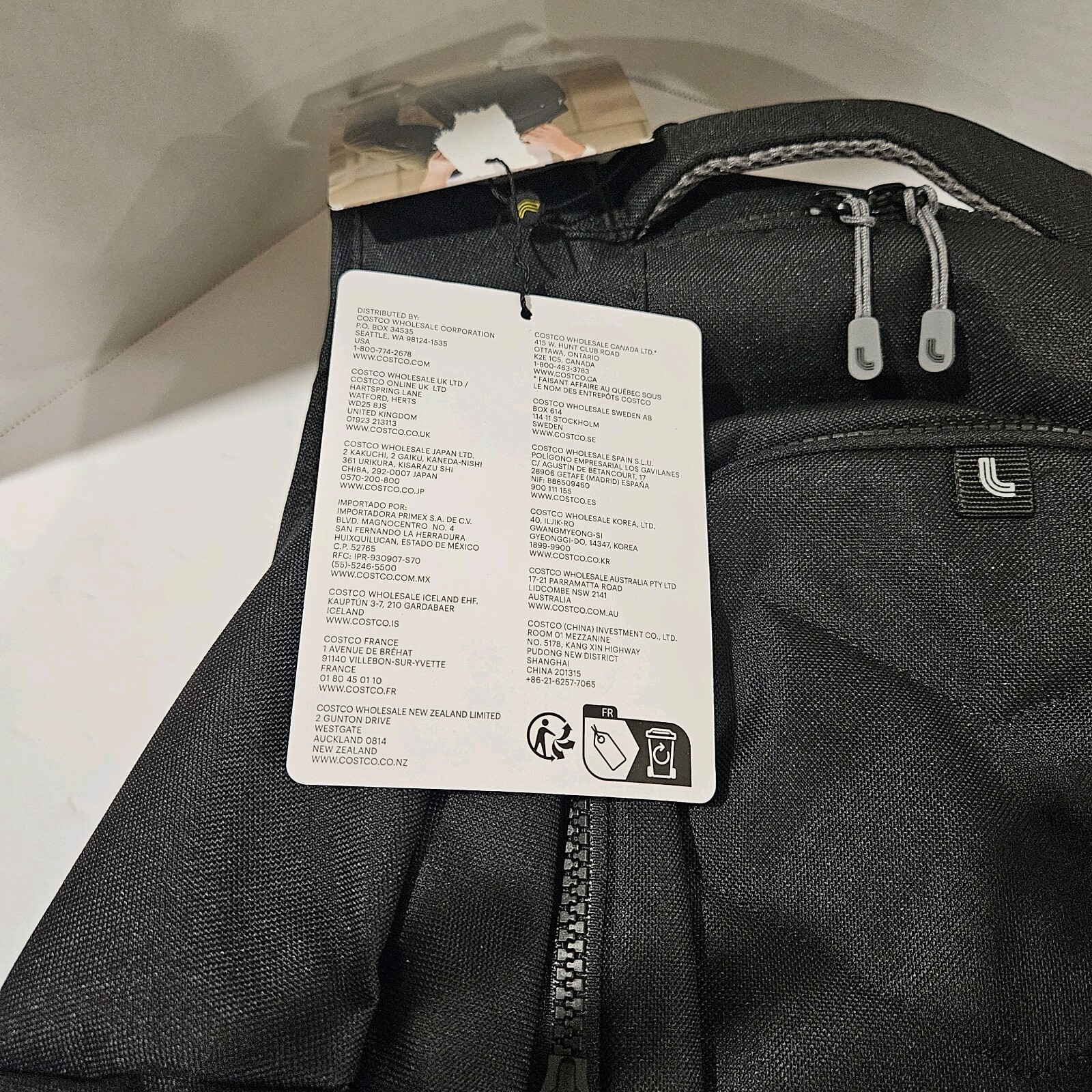 Lolë Quilted Nylon Backpack / Black/ New