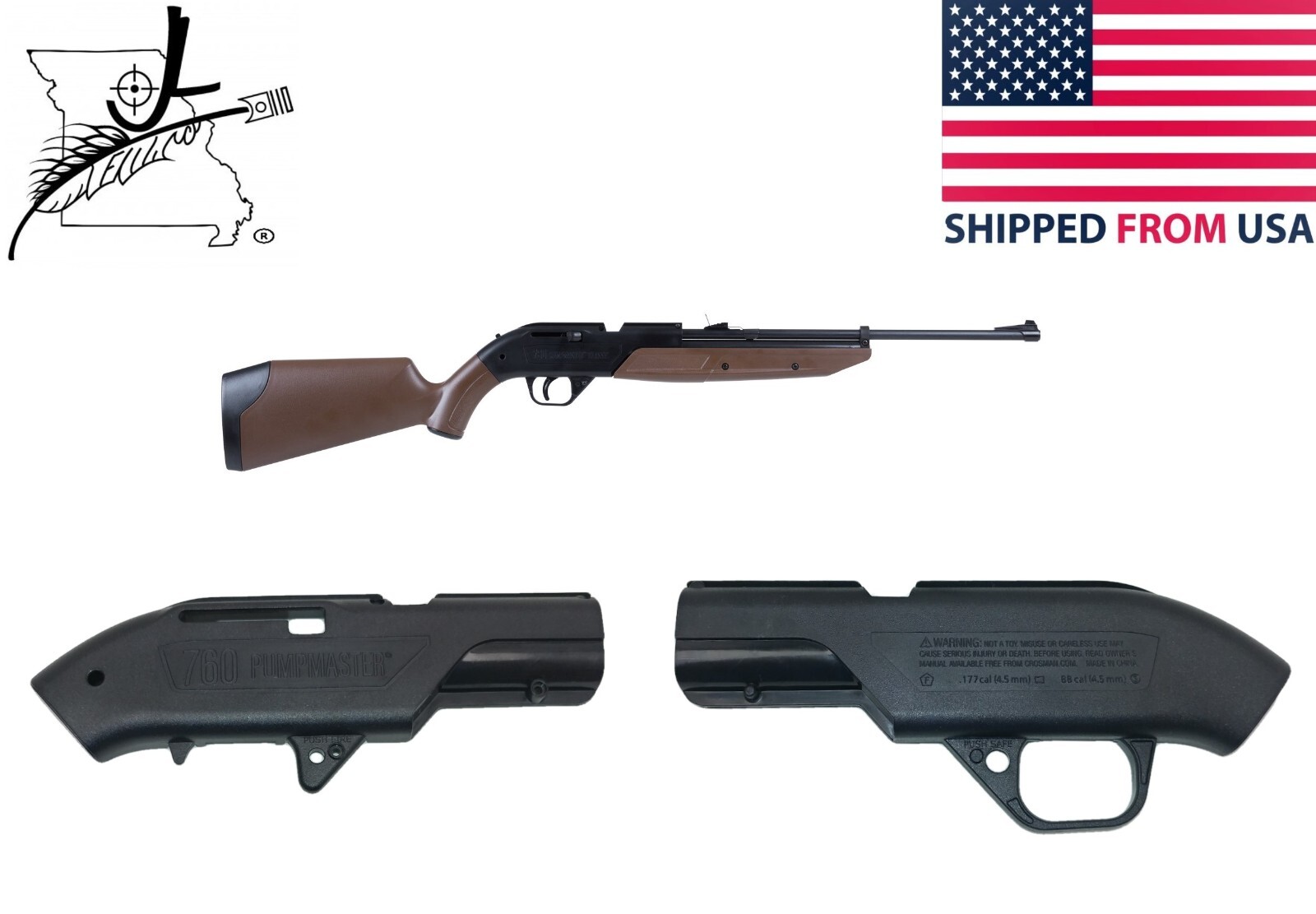 Crosman Pumpmaster Classic 760 Left & Right Side Covers BB Gun Air Rifle Plastic