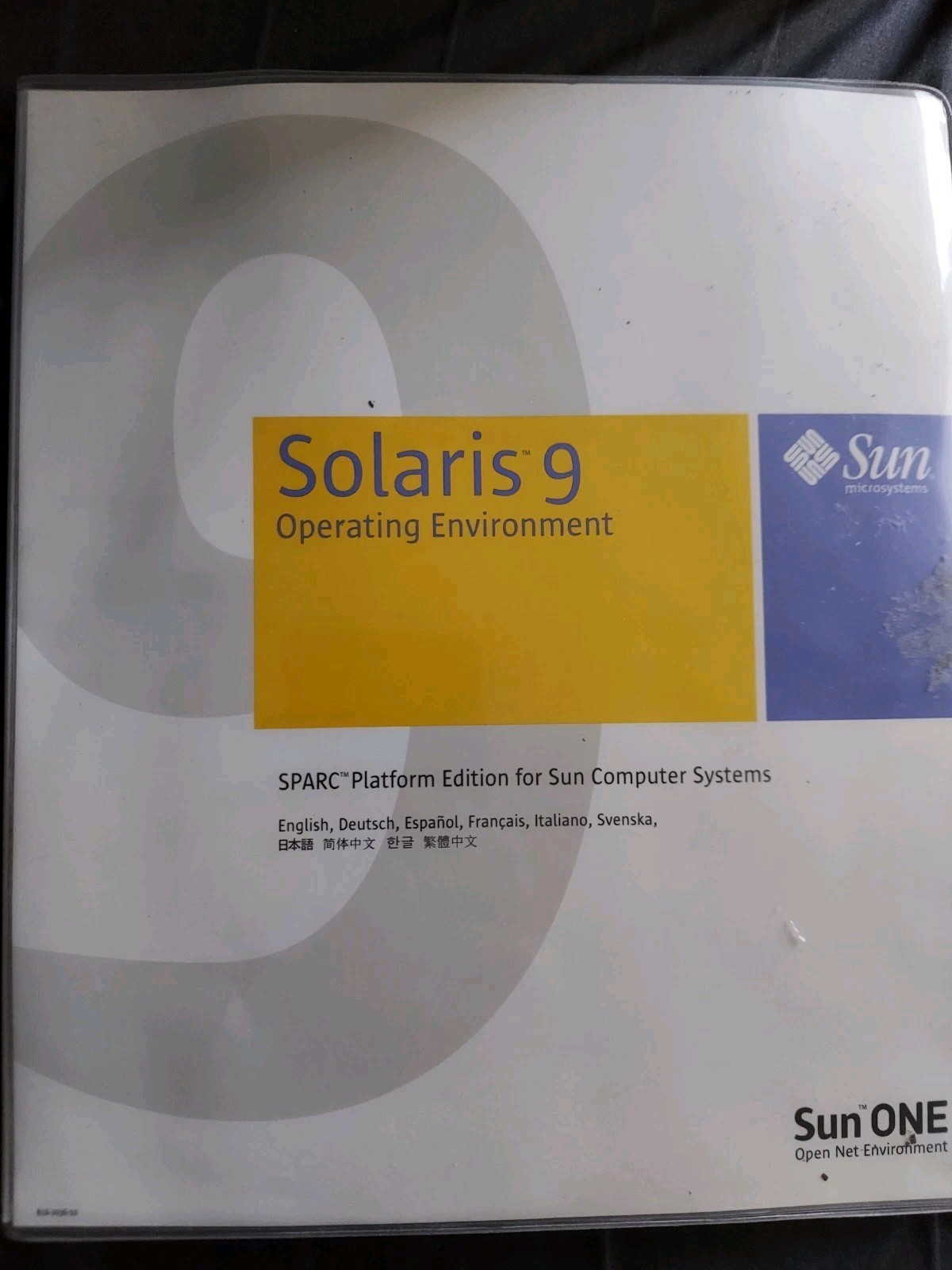 Sun Microsystems Solaris 9 Operating System Environment OS Install SPARC DVD CD