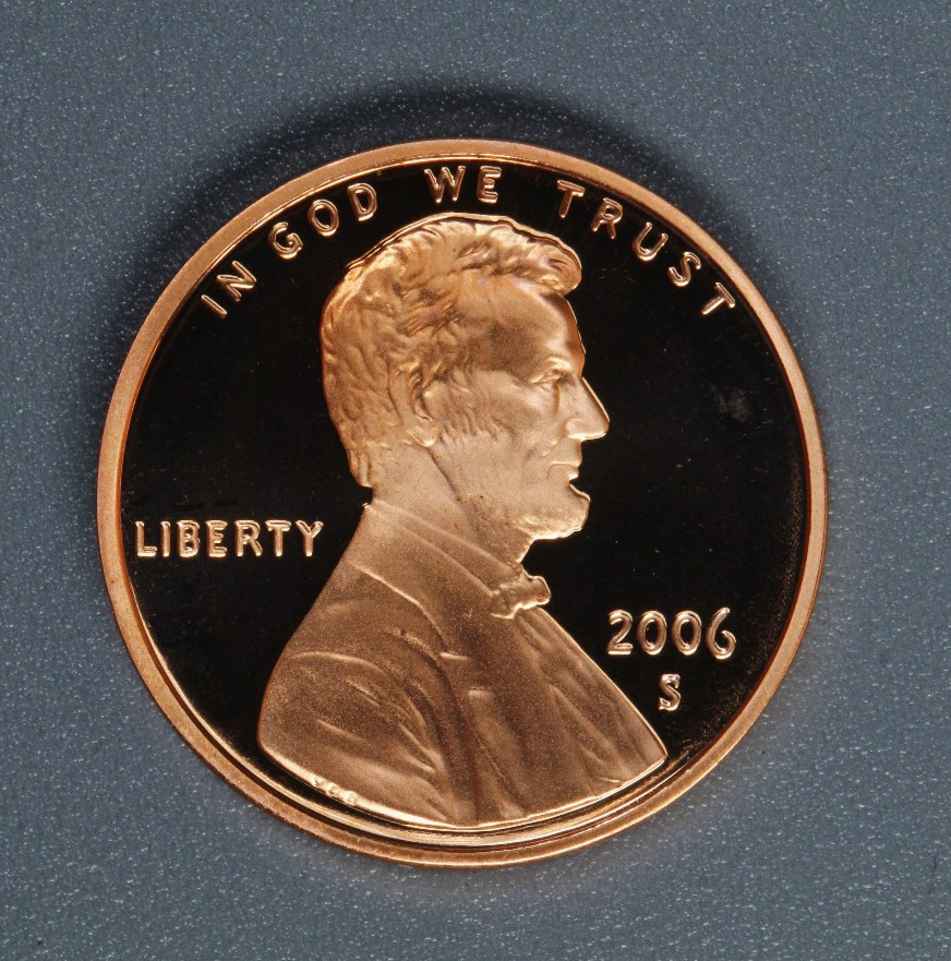 2006 S - Proof Lincoln Memorial 1¢ Cent Penny - Red
