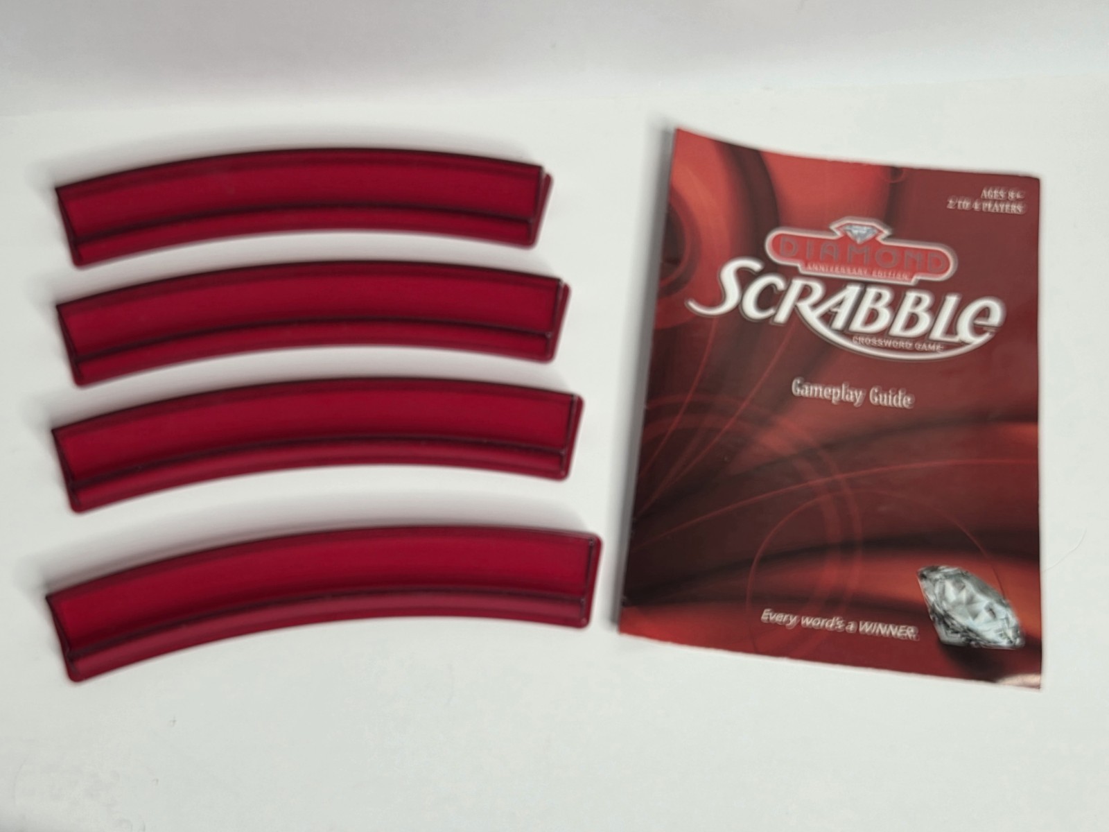 Scrabble Diamond Anniversary Edition Folding Travel Case 100% Complete Game