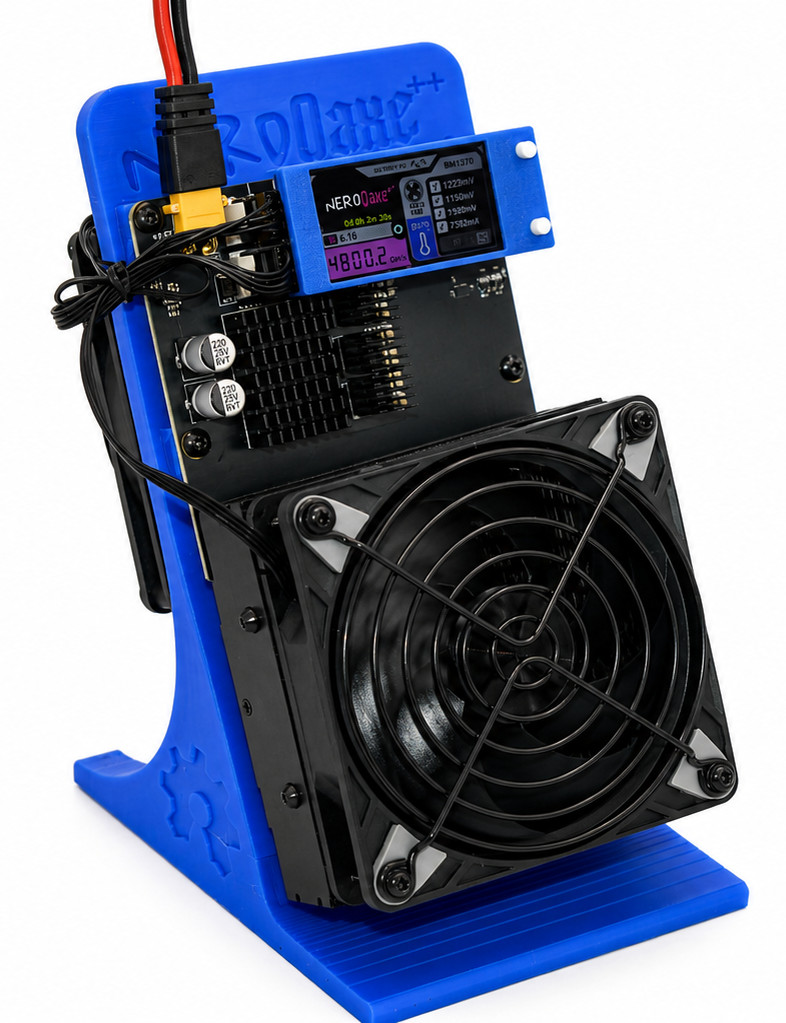 NerdQaxe++ Rev 6.1 - Blue - 4.8TH - 6TH/s Air-Cooled Solo Mining SHA-256