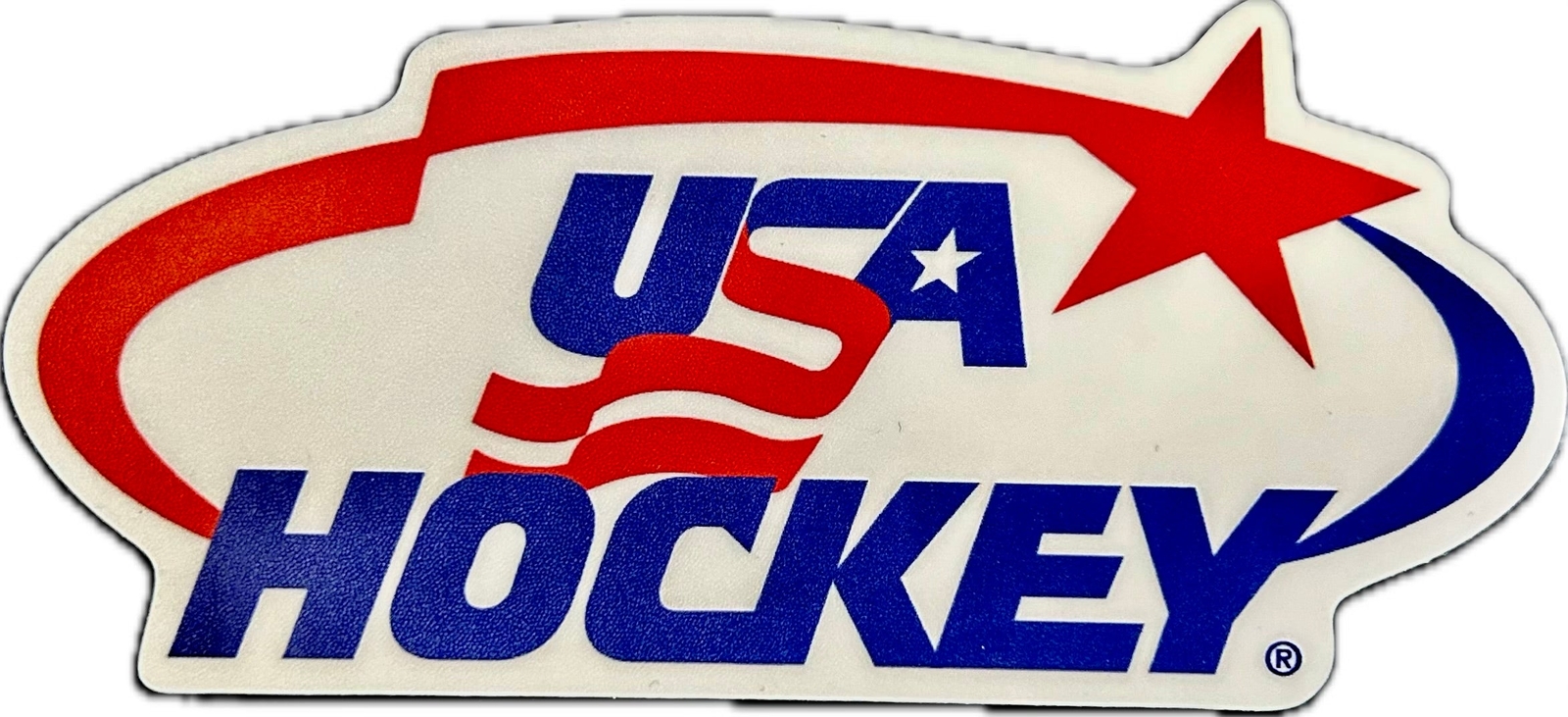 USA Hockey Logo Sticker 4"X2"